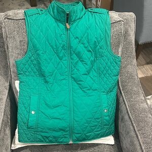 Talbots Teal Quilted Vest